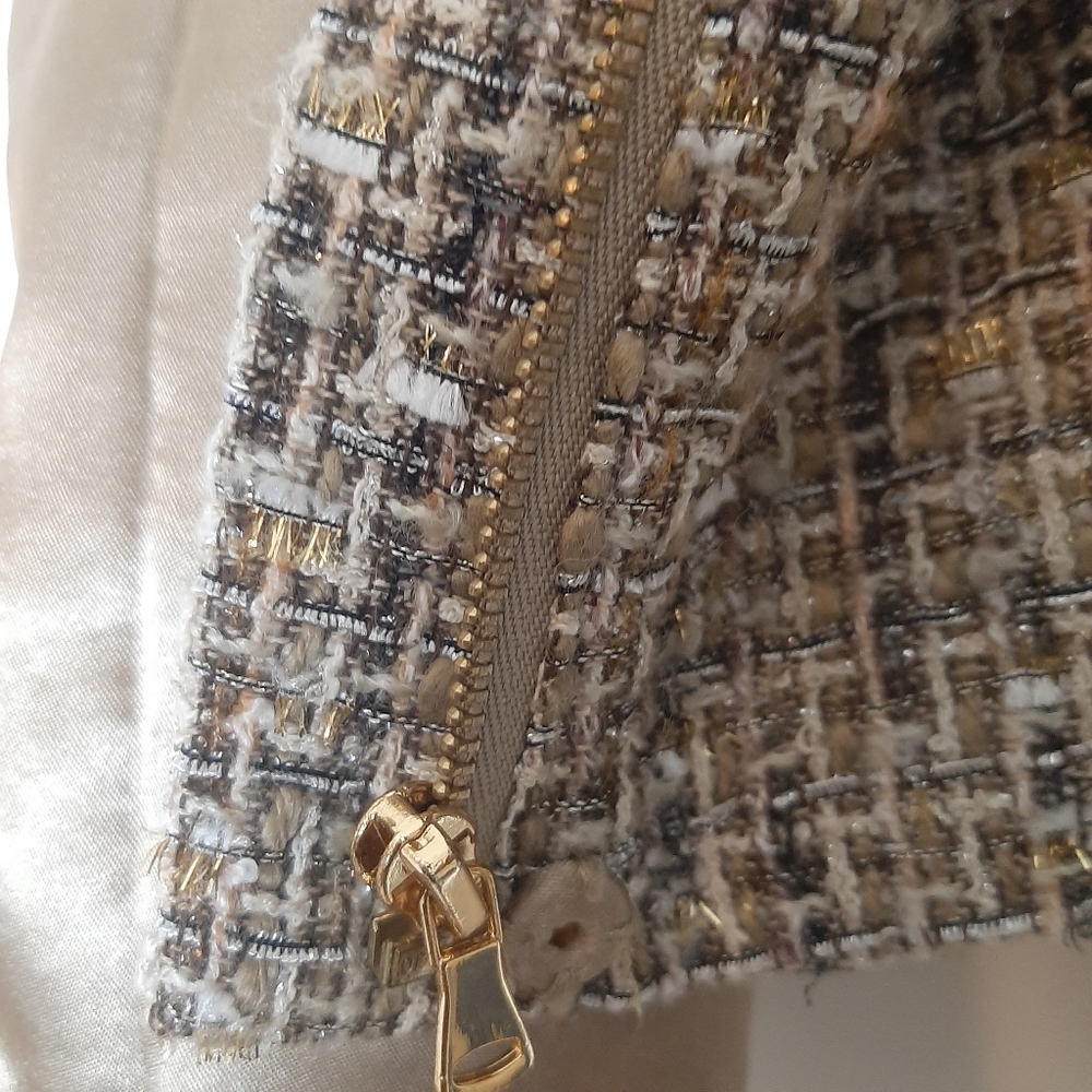 Talbots Tweed Jacket Zipper Front - image 8